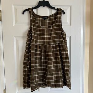 OPEN TO OFFERS!!! NW/OT Plaid Sleeveless Mini Dress With Pockets!!